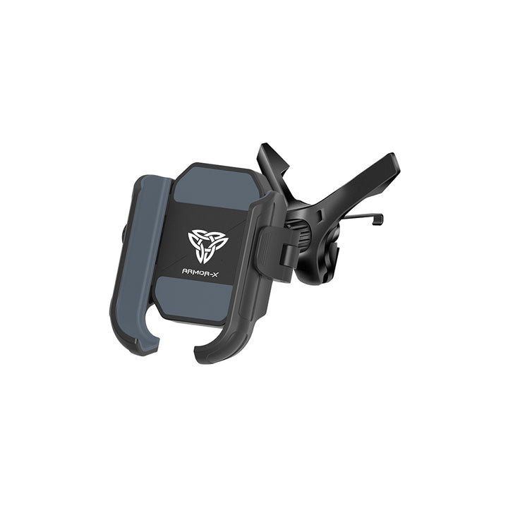 ARMOR-X Car Air Vent Universal Mount. Mounting on the blades of the air outlet of the vehicle air conditioner. Compatible with horizontal, vertical and circular vents.