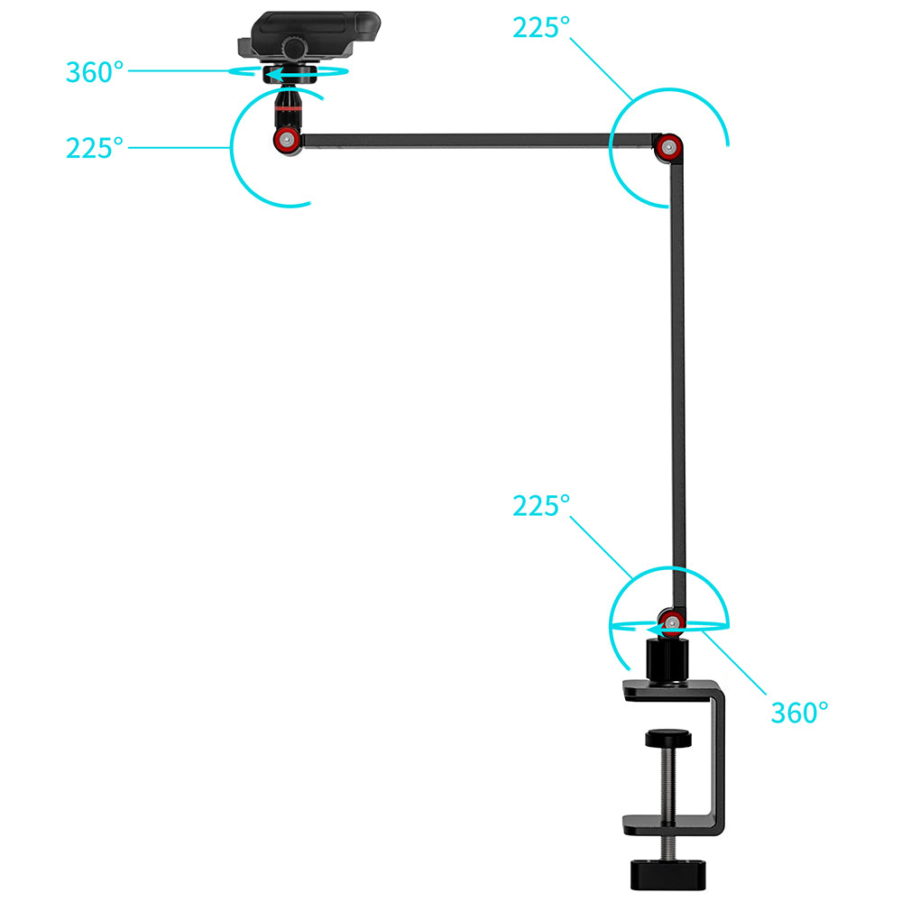 UCP-X163 | Foldable Tabletop Clamp Universal Mount | Design for Phone