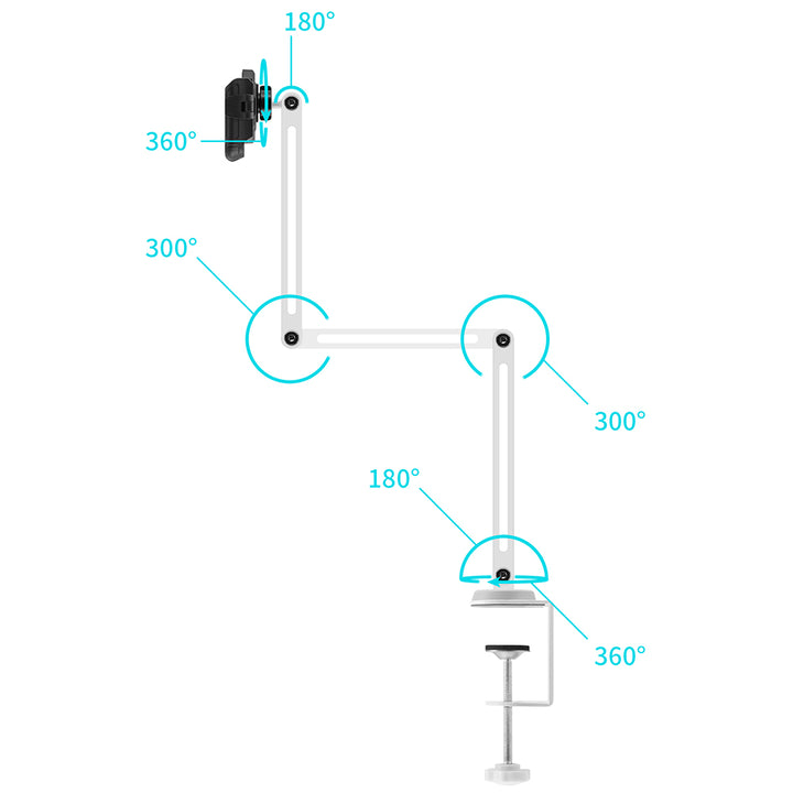 UCP-X165 | Aluminium Adjustable Arm Clamp Universal Mount | Design for Phone