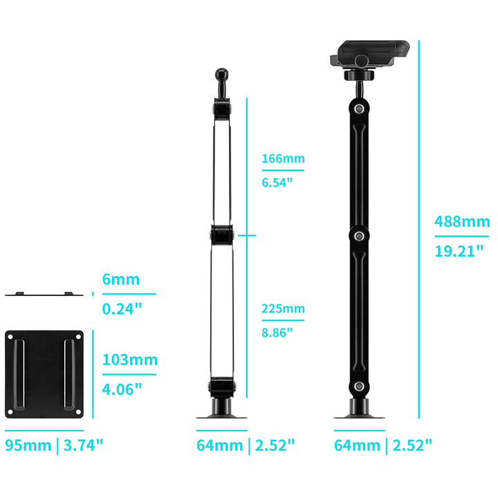 UCP-X168 | Drill-Down Wall Universal Mount | Design for Phone