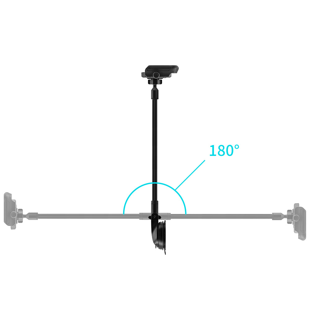 UCP-X172 | Truck / Work Van / Bus Dashboard Extra Long Suction Cup Universal Mount for ELD & Fleets | Design for Phone