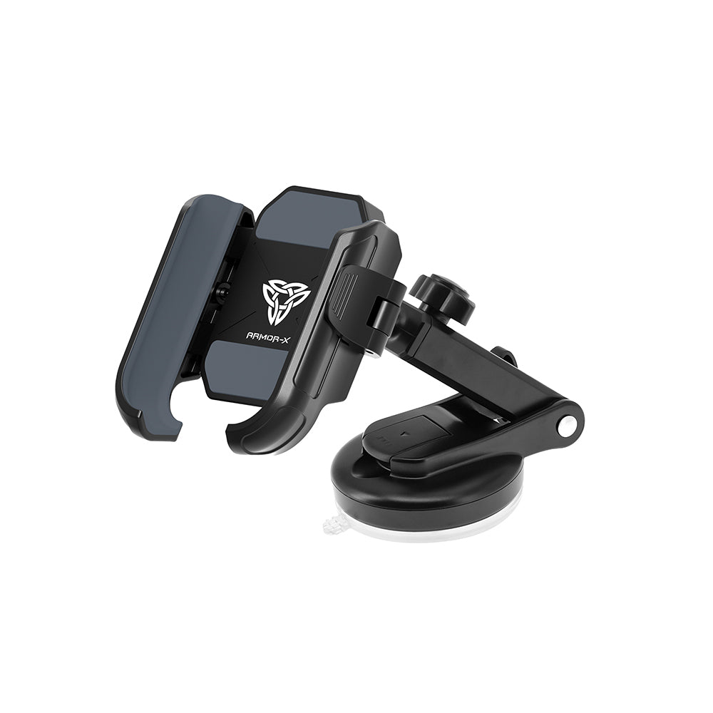 ARMOR-X Extendable Suction Universal Mount. Two precision knobs let you customize your perfect viewing position. Extend the telescopic arm from 81mm(3.19") to 140mm(5.51") and tilt it up or down within a 225° range to get the ideal angle for safe, comfortable access.