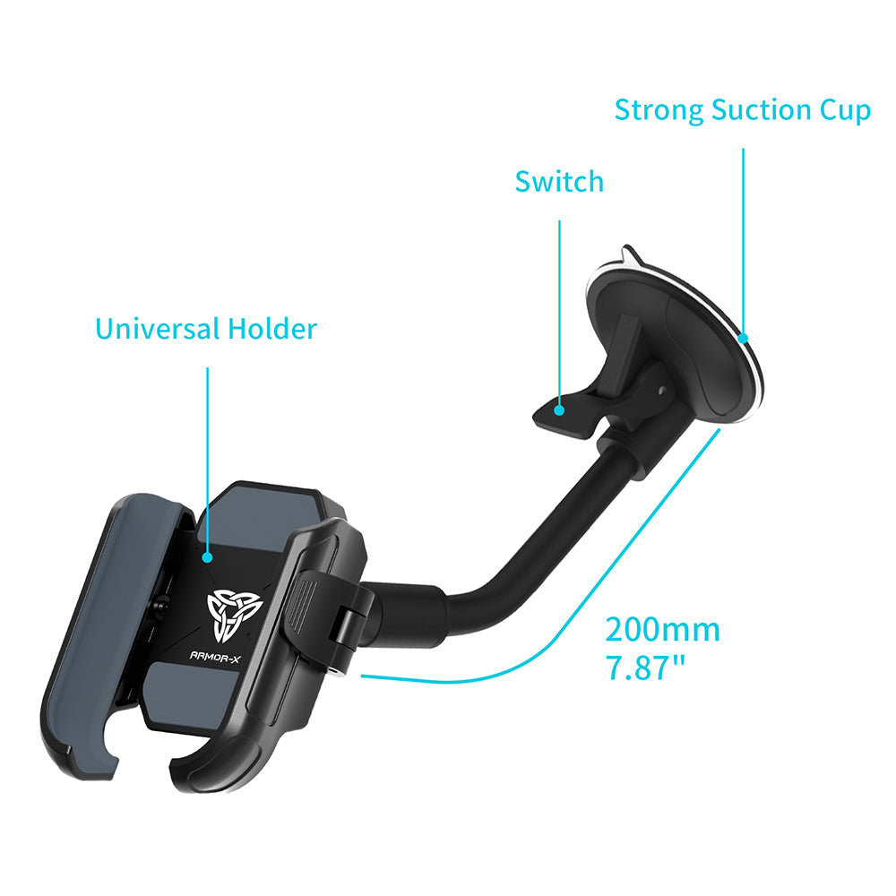 UCP-X94 | Flexi Arm Suction Cup Universal Mount *SHORT | Design for Phone