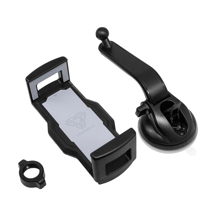 ARMOR-X Car Dashboard Suction Mount. Hands-free & Universal design mount.