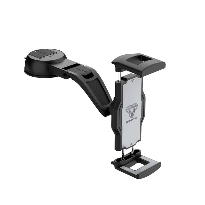 ARMOR-X Folding Car Dashboard Suction Cup Mount Universal Mount for tablet, great to use on most smooth surfaces, such as dashboards, windshields, countertops, desks and so on.