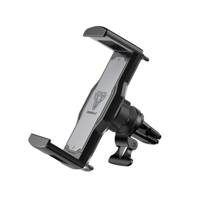 ARMOR-X car air vent clip universal mount for tablet, mounting on the horizontal or vertical blades of the air outlet of the vehicle air conditioner.