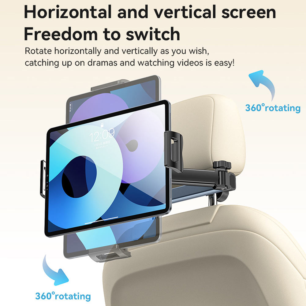 UCT-X155 | Telescopic Arm Back Seat Universal Mount | Design for iPad & Tablet