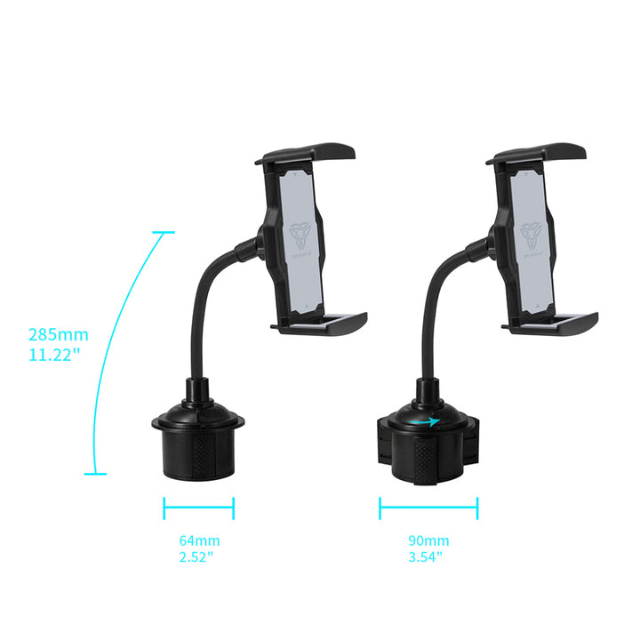 ARMOR-X Flexible Cup Holder Mount for Tablet. Extra long flexible neck and 360-degree rotatable holder to suit your desired viewing angle.