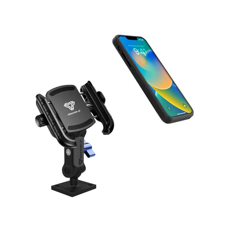 ARMOR-X AMPS Drill-down Universal Mount for phone, free to rotate your device with full 360 degrees to get the best view.