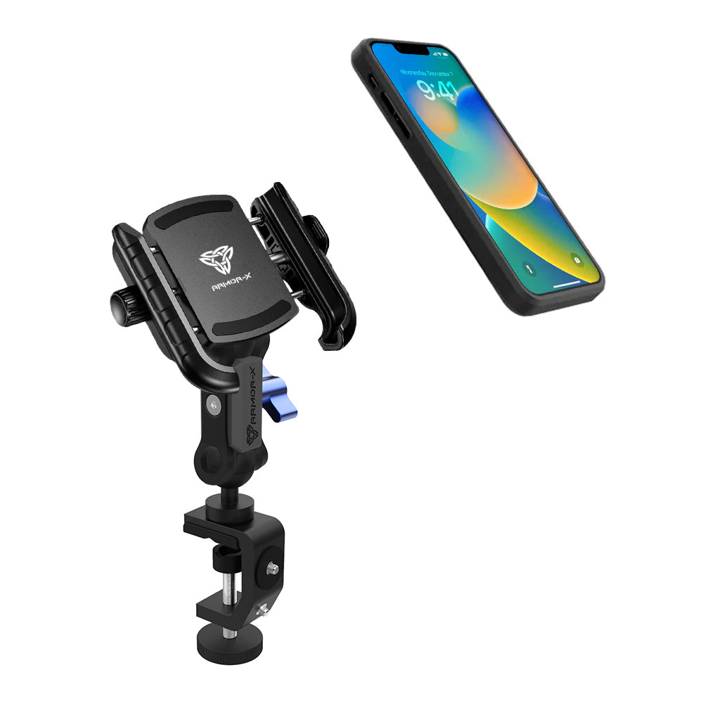 ARMOR-X C-Clamp Universal Mount ( Small ) for phone, free to rotate your device with full 360 degrees to get the best view.