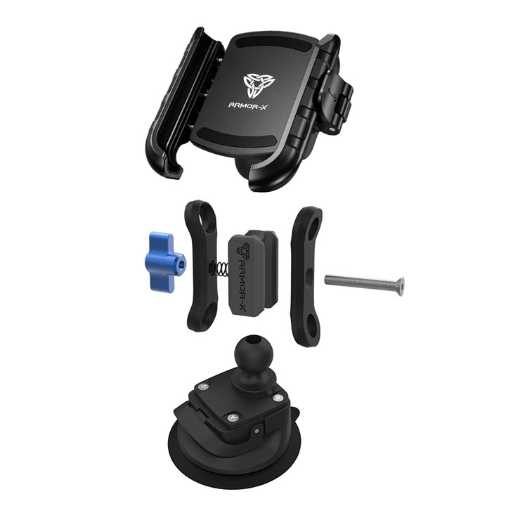 ARMOR-X Strong Suction Cup Universal Mount for phone, free to rotate your device with full 360 degrees to get the best view.