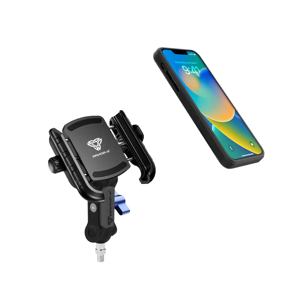 ARMOR-X One Inch Ball Base M8 Male Thread Motorcycle Universal Mount for phone, free to rotate your device with full 360 degrees to get the best view.