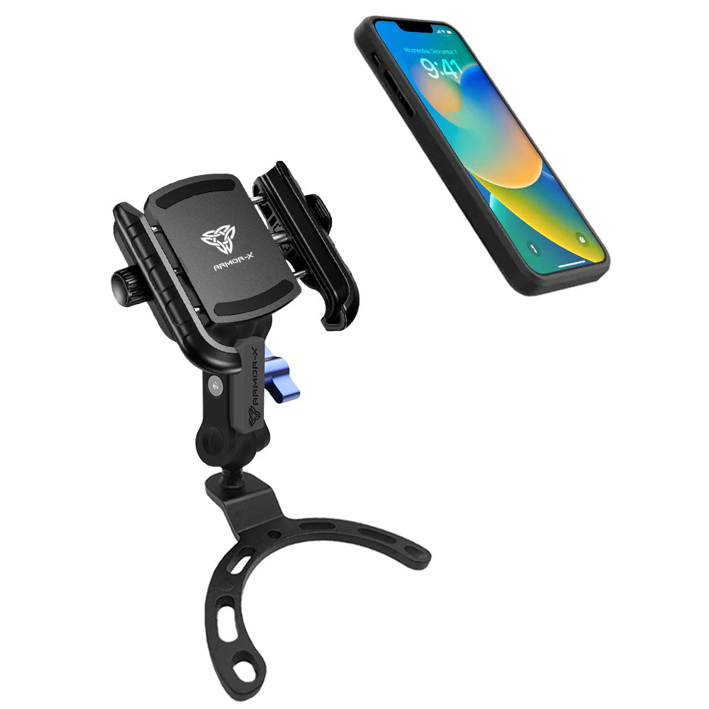 ARMOR-X Motorcycle Fuel Tank Cap Universal Mount ( small ) for phone, free to rotate your device with full 360 degrees to get the best view.