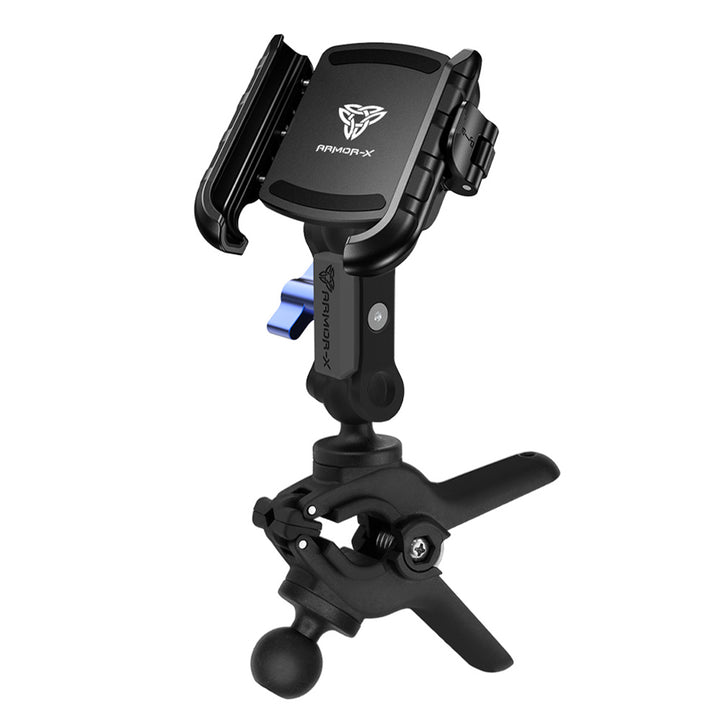 ARMOR-X Dual Ball Tough Spring Clamp Mount Universal Mount for phone.