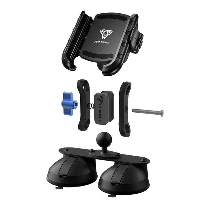 ARMOR-X Glass Double Suction Cup Universal Mount for phone.