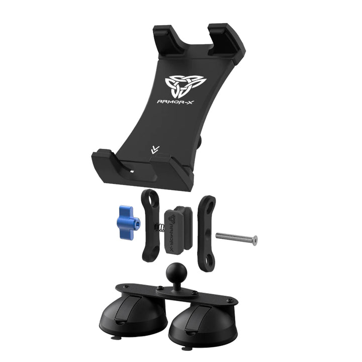 ARMOR-X ONE-LOCK Glass Double Suction Cup Universal Mount TYPE-K for tablet