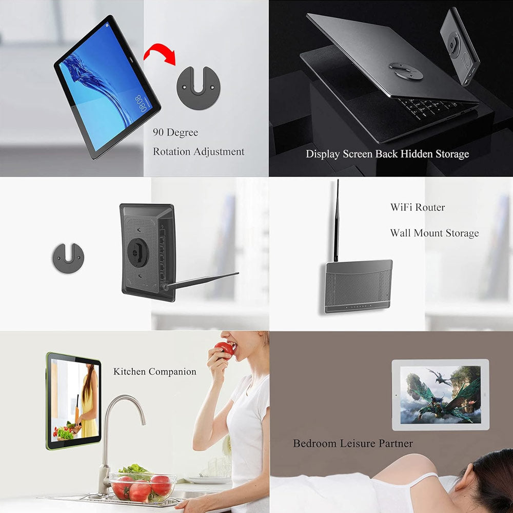 UNM-WL01 | Universal Wall Mount Adjustable 90 Degrees Rotating Fit for Tablet / Mobile Phone / WIFI Router