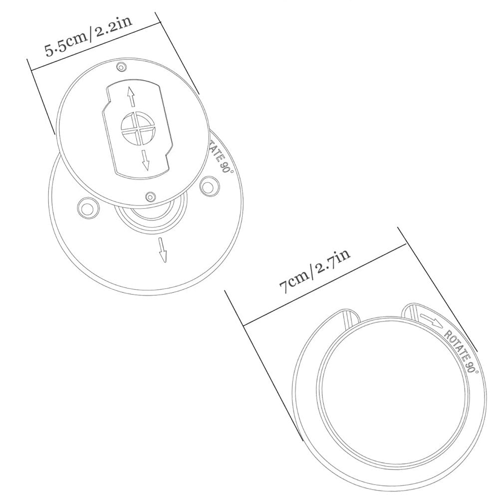 UNM-WL01 | Universal Wall Mount Adjustable 90 Degrees Rotating Fit for Tablet / Mobile Phone / WIFI Router