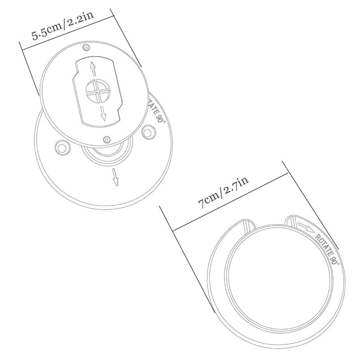 UNM-WL01 | Universal Wall Mount Adjustable 90 Degrees Rotating Fit for Tablet / Mobile Phone / WIFI Router