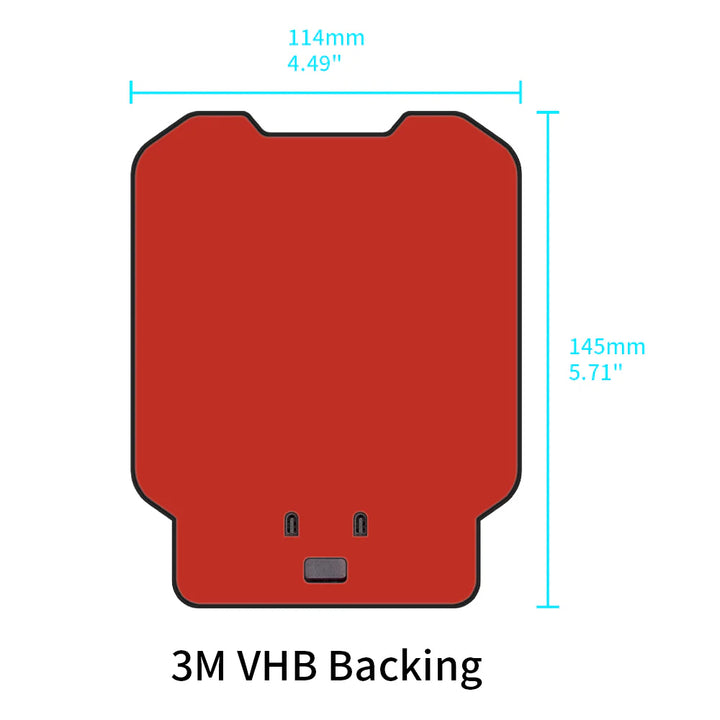 ARMOR-X Adhesive X-DOCK Universal Adapter for 7-9" tablets with a silicone hand strap, kickstand. 3M™ VHB adhesive delivers a durable bond with excellent resistance to heat, cold, UV exposure, temperature cycling, and moisture.