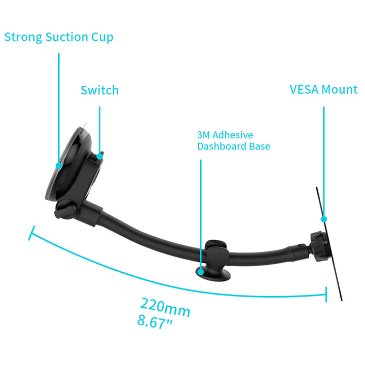 VES-X122 | Gooseneck Suction Mount VESA Mount | Design for Tablet