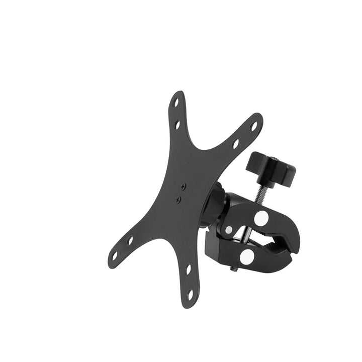 ARMOR-X Quick Release Handle Bar VESA Mount for tablet. Perfectly for mounting on the handlebars of bikes, motorcycles, ATV, strollers, golf carts and electric scooters.