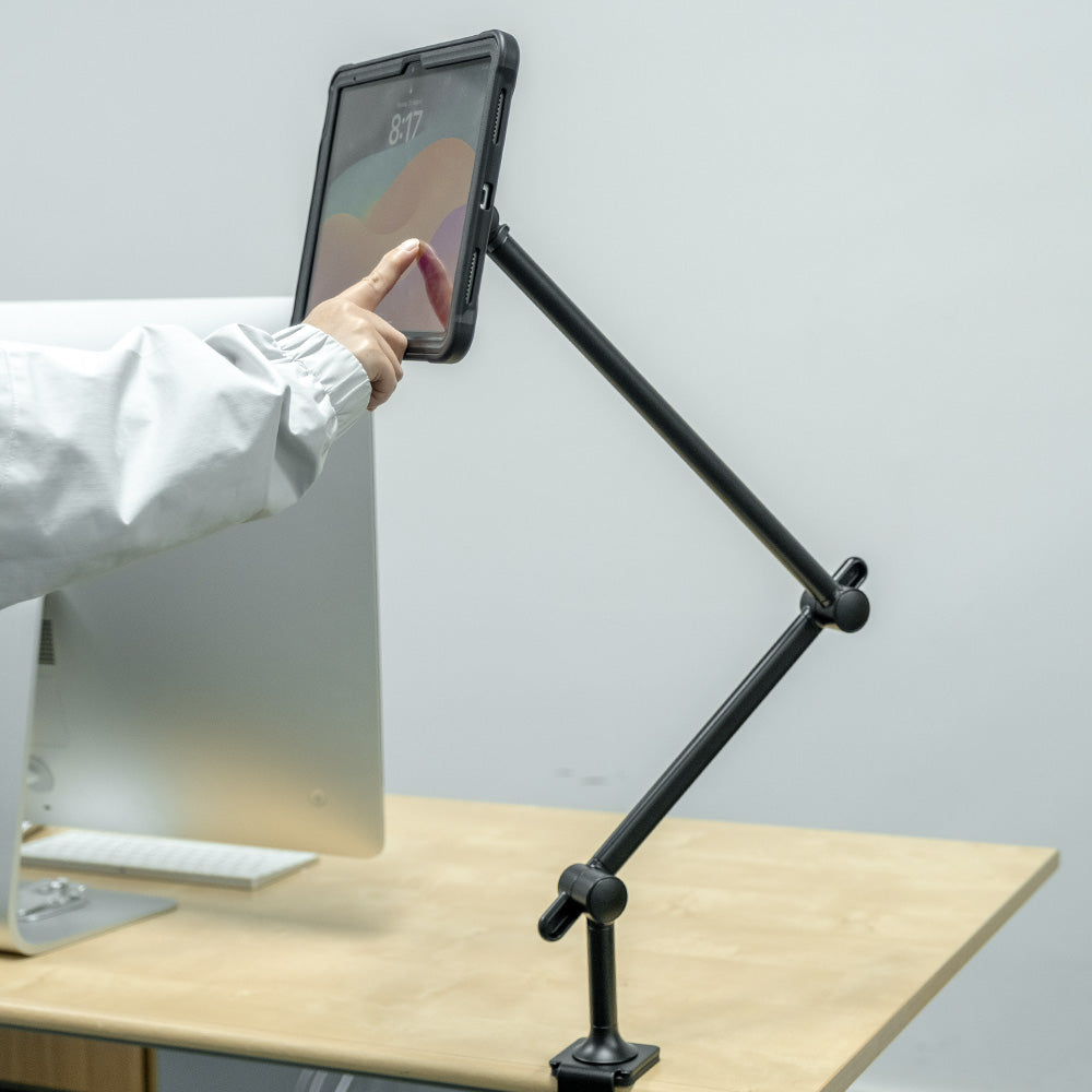 VES-X141 | Aluminium Adjustable Arm Clamp VESA Mount | Design for Tablet