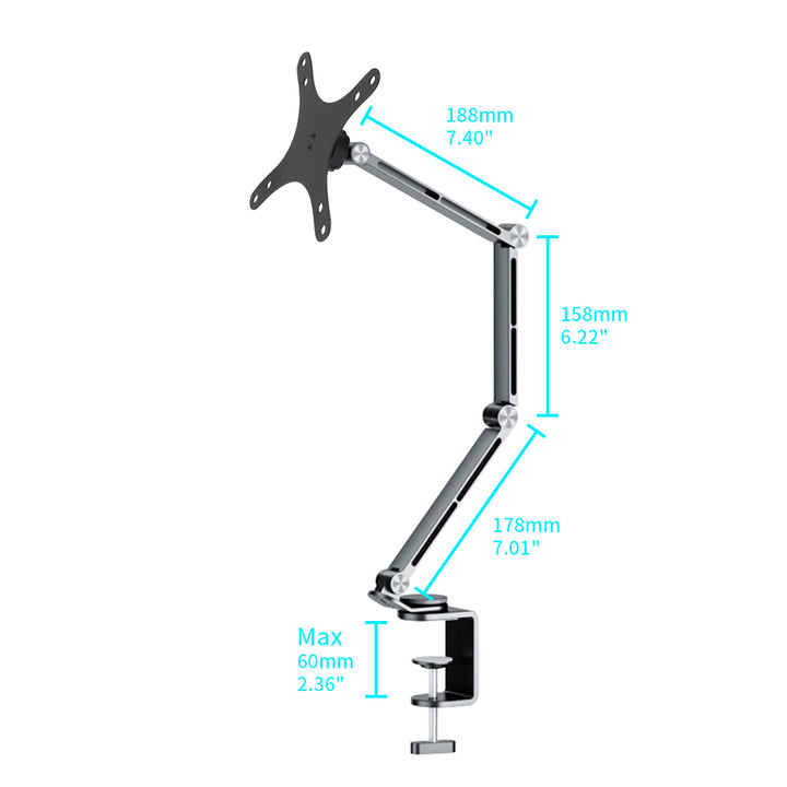 VES-X143 | Foldable Arm Desk Clamp VESA Mount | Design for Tablet