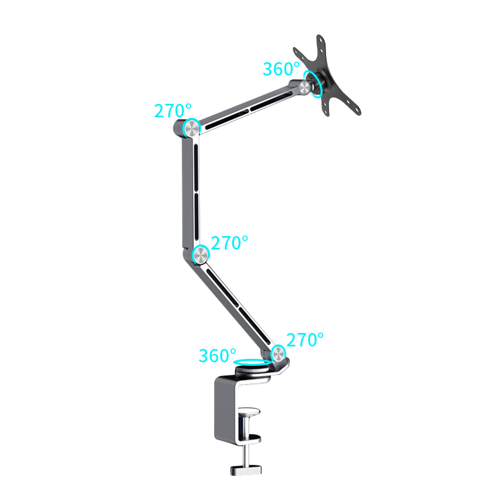 VES-X143 | Foldable Arm Desk Clamp VESA Mount | Design for Tablet