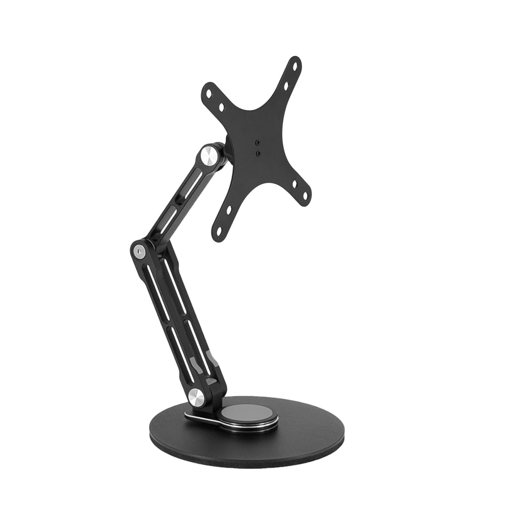 ARMOR-X adjustable foldable swivel desktop VESA mount for tablet. Design for offices, meeting rooms, libraries, cafes, kitchens and music games room.