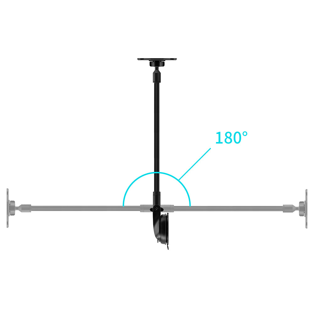 VSA-X172 |  Truck / Work Van / Bus Dashboard Extra Long Suction Cup VESA Mount ( 75x75mm | 50x50mm ) for ELD & Fleets | Design for Tablet