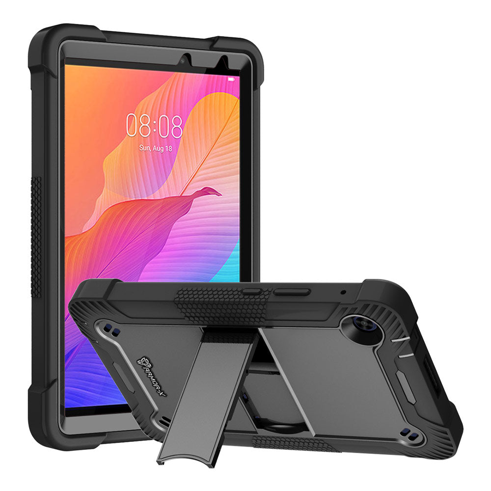 ARMOR-X Huawei MatePad T8 8.0 shockproof case, impact protection cover. Rugged case with kick stand.