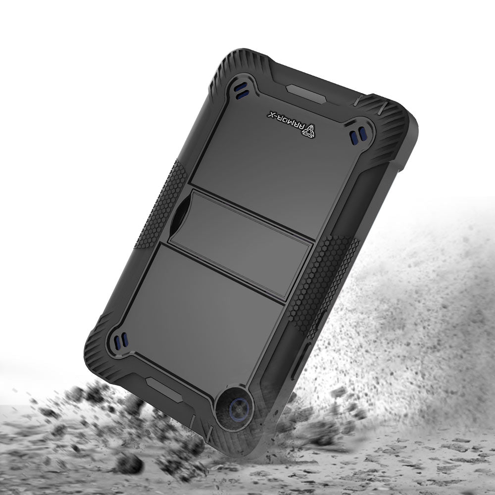 ARMOR-X Huawei MatePad T8 8.0 shockproof case, impact protection cover with kick stand. Rugged protective case with the best dropproof protection.