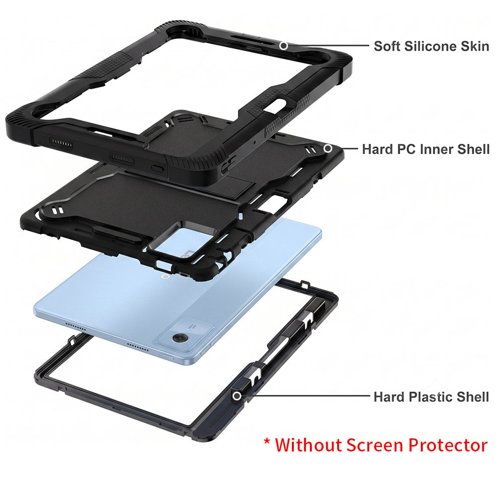 ARMOR-X Lenovo Tab K11 (Gen 2) / Lenovo Idea Tab ( 11" TB336 ) shockproof case, impact protection cover with kick stand. Rugged case with kick stand. Ultra 3 layers impact resistant design.