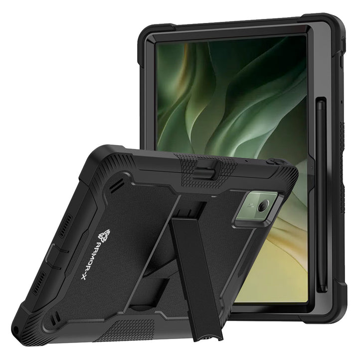 ARMOR-X Motorola Moto Pad 2026 / Moto Pad 60 Neo shockproof case, impact protection cover. Rugged case with kick stand.