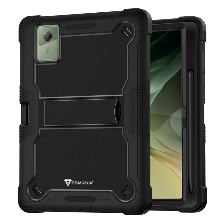 ARMOR-X Motorola Moto Pad 2026 / Moto Pad 60 Neo shockproof case, impact protection cover with kick stand. Rugged case with kick stand. Hand free typing, drawing, video watching.
