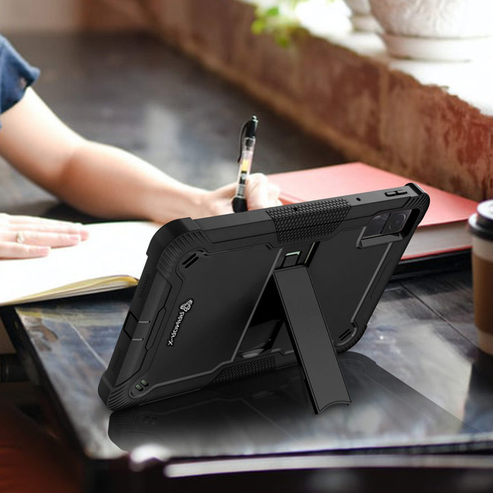 ARMOR-X Xiaomi Redmi Pad shockproof case, impact protection cover with kick stand. Rugged case with kick stand. Hand free typing, drawing, video watching.