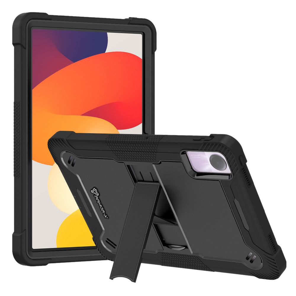 ARMOR-X Xiaomi Redmi Pad SE shockproof case, impact protection cover. Rugged case with kick stand.