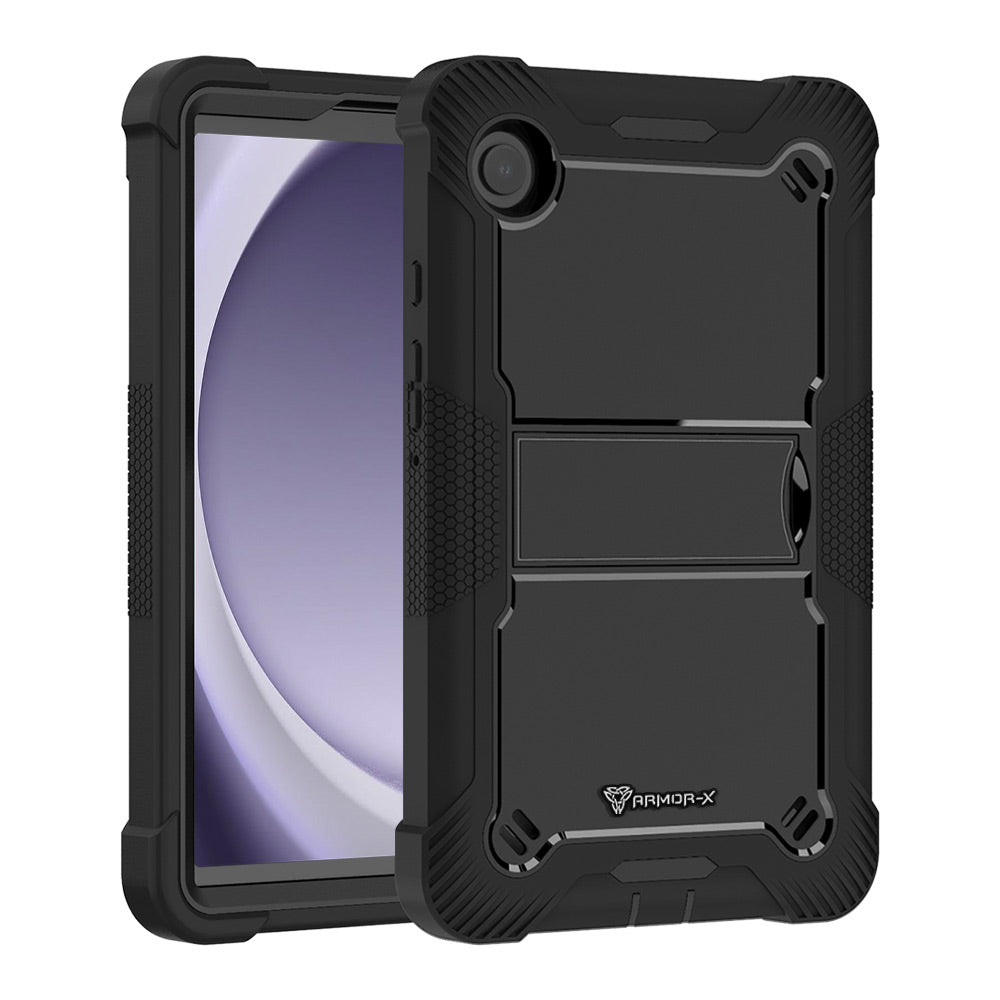 ARMOR-X Samsung Galaxy Tab A11 ( 8.7" ) SM-X133 / SM-X135 shockproof case, impact protection cover with kick stand. Rugged case with kick stand. Hand free typing, drawing, video watching.