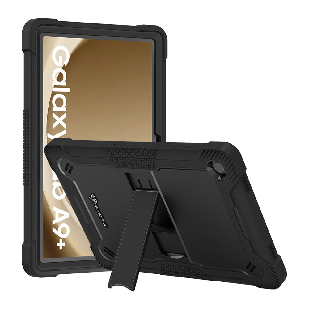 ARMOR-X Samsung Galaxy Tab A9+ A9 Plus SM-X210 / SM-X215 / SM-X216 shockproof case, impact protection cover. Rugged case with kick stand.
