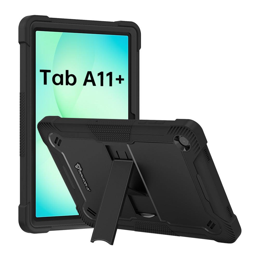 ARMOR-X Samsung Galaxy Tab A11+ A11 Plus ( 11" ) SM-X230 / SM-X235 / SM-X236 shockproof case, impact protection cover. Rugged case with kick stand.
