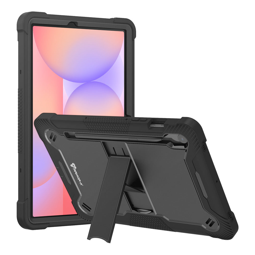 ARMOR-X Samsung Galaxy Tab S10 FE SM-X520 X526 X528 / S10 Lite SM-X400 X406 shockproof case, impact protection cover. Rugged case with kick stand.