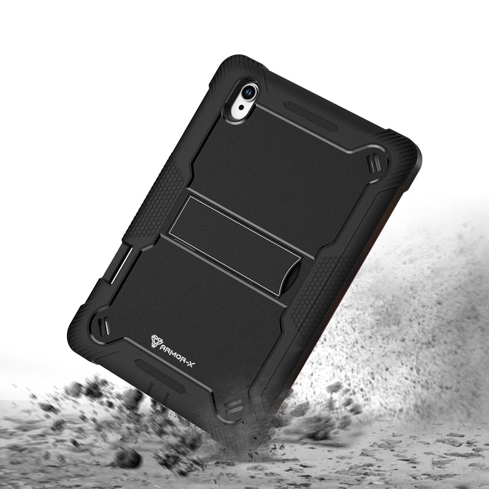 ARMOR-X Samsung Galaxy Tab S11 SM-X730 / X736 / X738 shockproof case, impact protection cover with kick stand. Rugged protective case with the best dropproof protection.