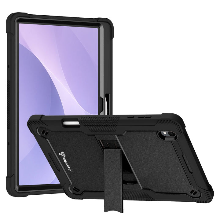 ARMOR-X Samsung Galaxy Tab S12+ S12 Plus SM-X840 / X846 shockproof case, impact protection cover. Rugged case with kick stand.