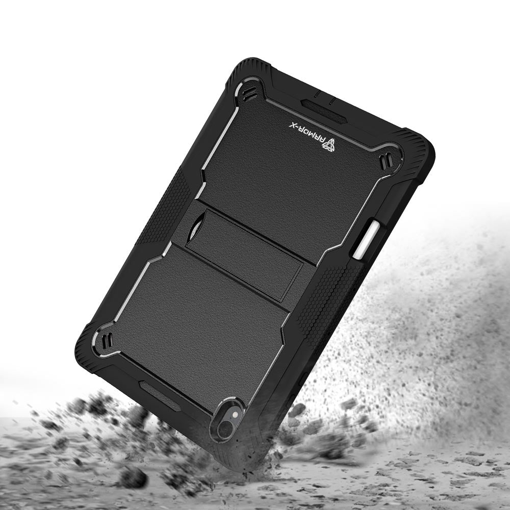 ARMOR-X Samsung Galaxy Tab S12+ S12 Plus SM-X840 / X846 shockproof case, impact protection cover with kick stand. Rugged protective case with the best dropproof protection.