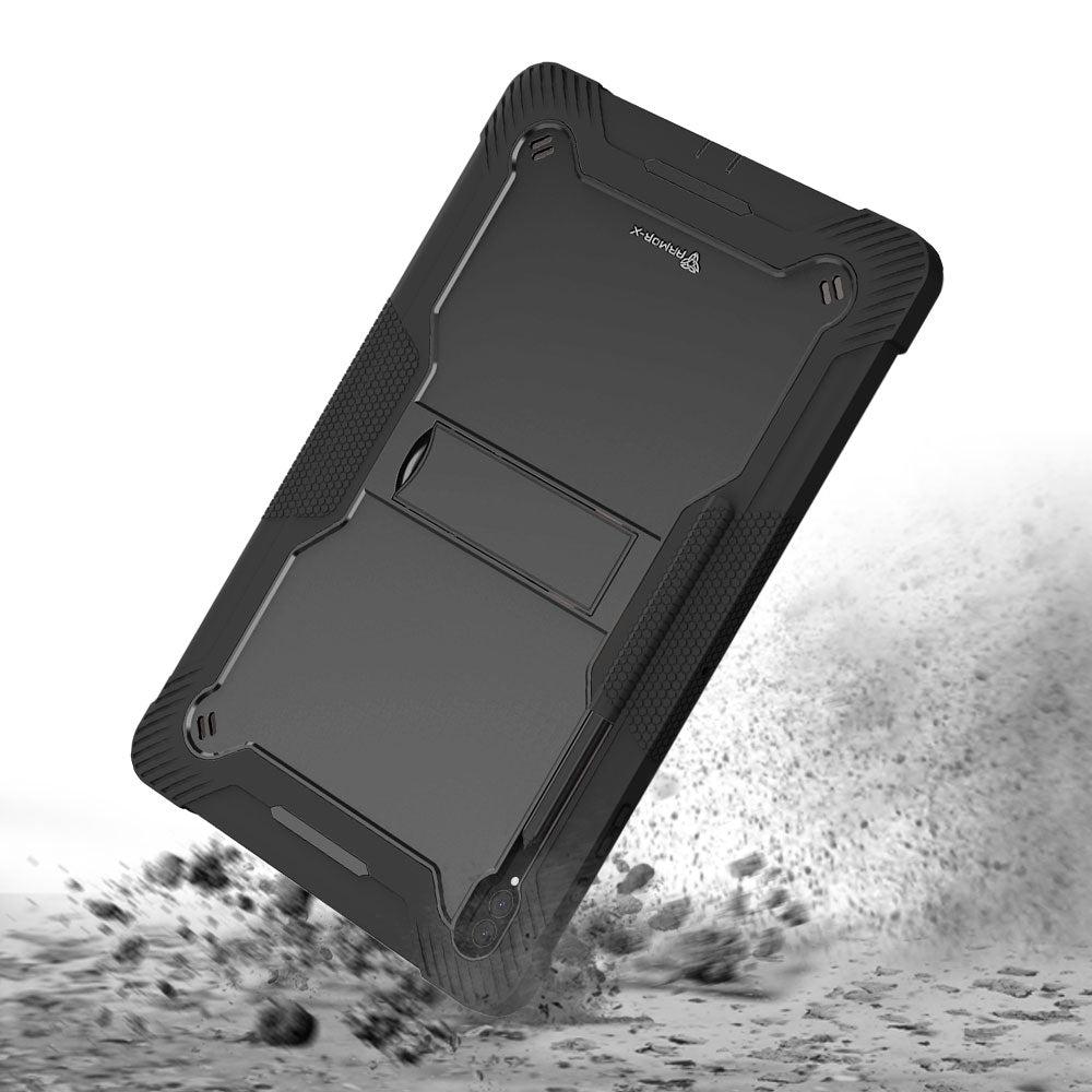 ARMOR-X Samsung Galaxy Tab S9 Ultra SM-X910 / X916 shockproof case, impact protection cover with kick stand. Rugged protective case with the best dropproof protection.