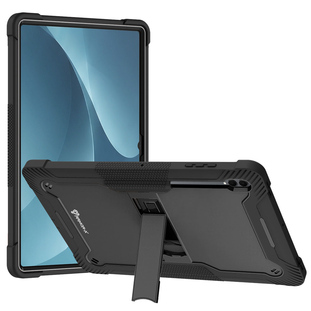ARMOR-X Samsung Galaxy Tab S12 Ultra SM-X940 / X946 shockproof case, impact protection cover. Rugged case with kick stand.