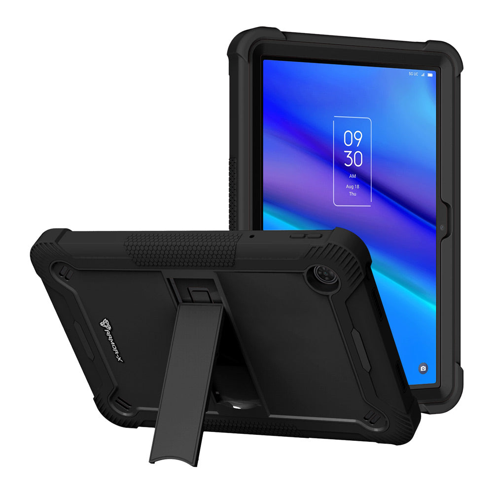 ARMOR-X TCL Tab 10 5G 9183G 10.1 shockproof case, impact protection cover. Rugged case with kick stand.