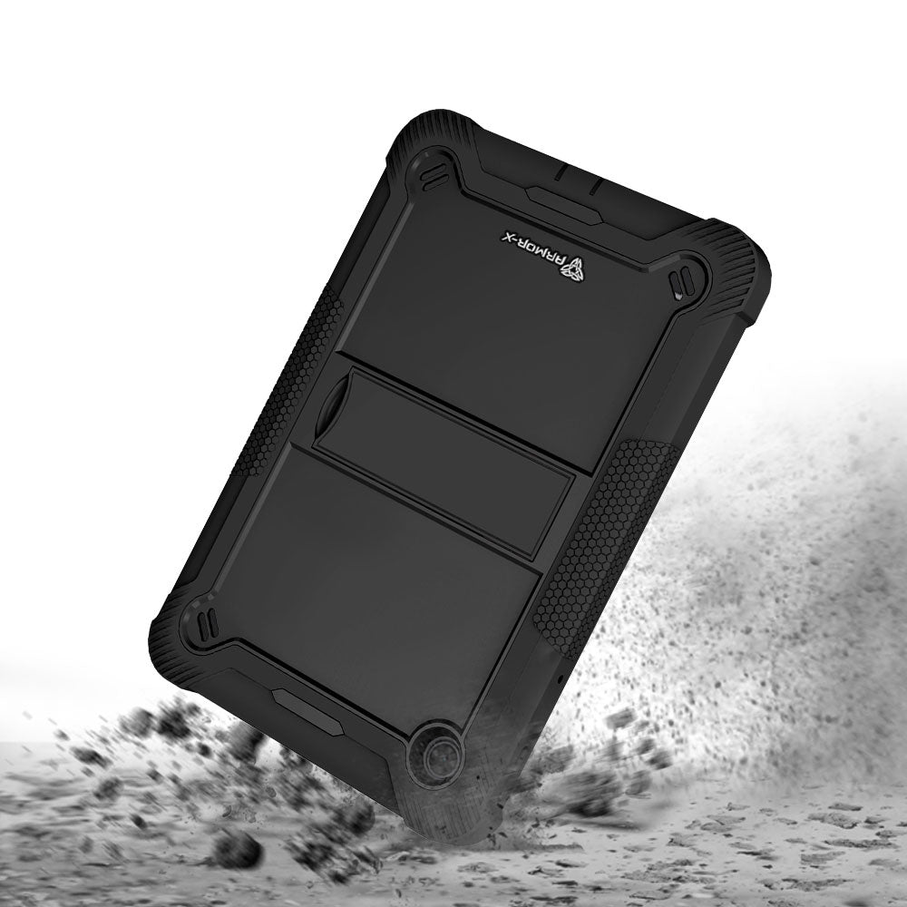 ARMOR-X TCL Tab 10 5G 9183G 10.1 shockproof case, impact protection cover with kick stand. Rugged protective case with the best dropproof protection.