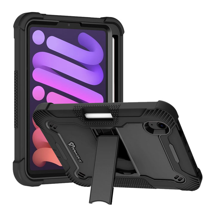 ARMOR-X iPad mini 6 shockproof case, impact protection cover. Rugged case with kick stand.